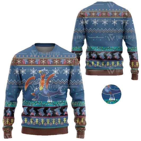 Anime Pokemon Garchomp Christmas Sweater ? Usalast