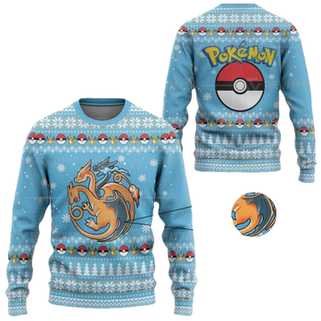 Anime Pokemon Fire Flying And Dragon Christmas Sweater ? Usalast
