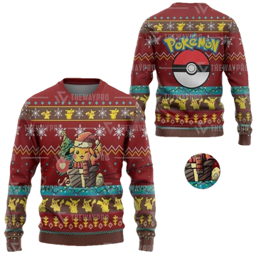 Anime Pokemon Electric Gift Christmas Sweater ? Usalast
