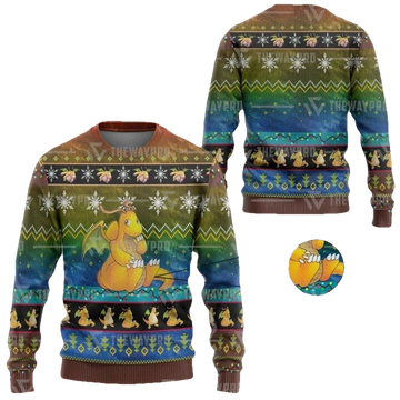 Anime Pokemon Dragonite Christmas Sweater ? Usalast