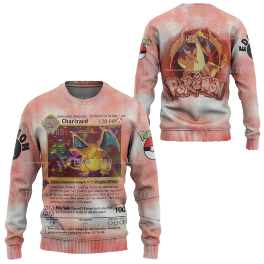 Anime Pokemon Charizard Christmas Sweater ? Usalast