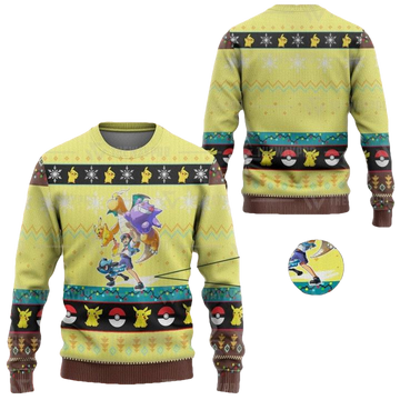Anime Pokemon Ashs Poke Christmas Sweater ? Usalast