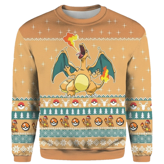 Anime Cartoon Charizard Christmas 3D Sweater ? Usalast