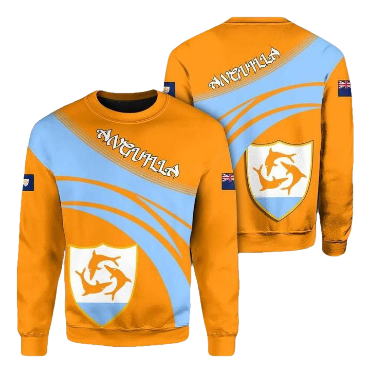 Anguilla Coat Of Arms Sweater Cricket Style J5W ? Usalast