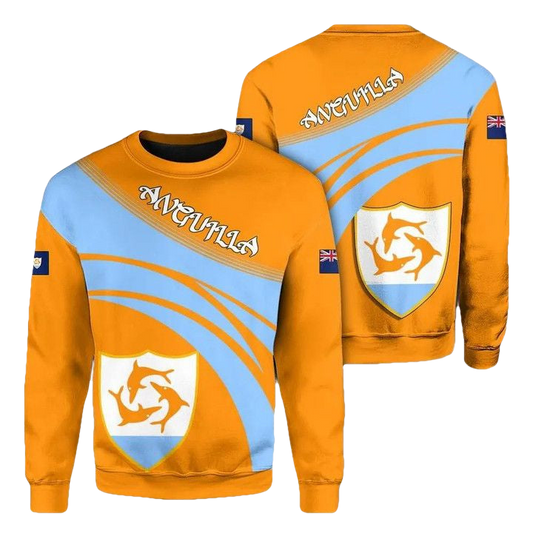 Anguilla Coat Of Arms Sweater Cricket Style J5W ? Usalast