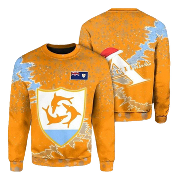 Anguilla Christmas Coat Of Arms Sweater X Style J78 ? Usalast