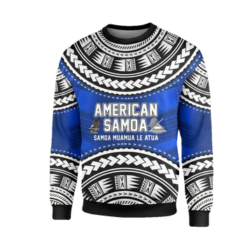 American Samoa Sweater ? Samoa Muamua Le Atua Knitted Long-Sleeved Sweater A7 ? Usalast