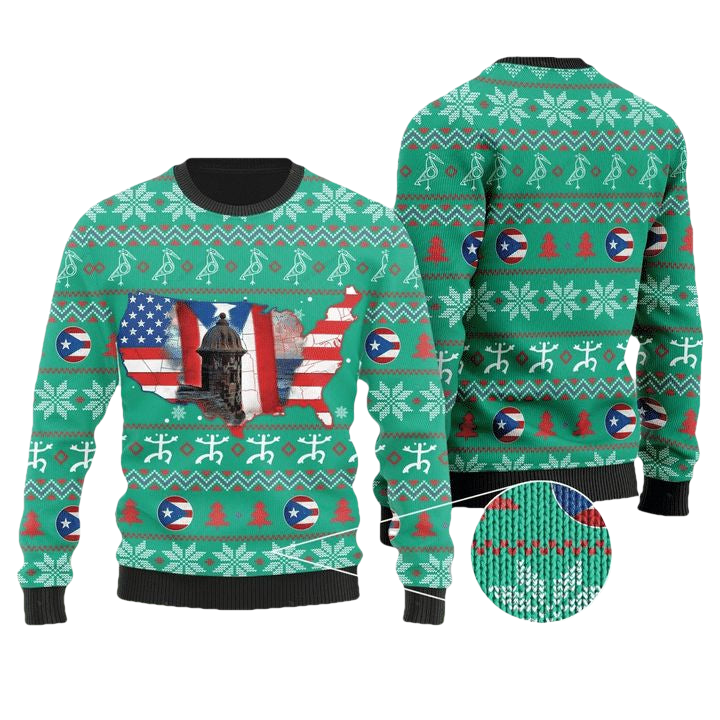American Puerto Rico Ugly Christmas Sweater 2022 ? Usalast