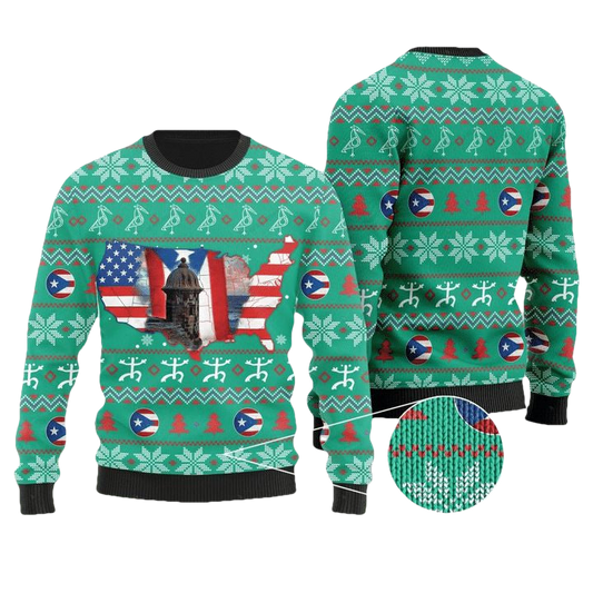 American Puerto Rico Ugly Christmas Sweater 2022 ? Usalast