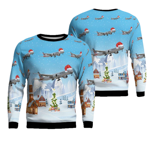 American Airlines Boeing 777-300ER Christmas Sweater 3D ? Usalast