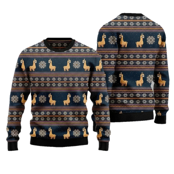 Amazing Llama Vacation For Couple Matching Friends 3d Ugly Christmas Sweater ? Usalast
