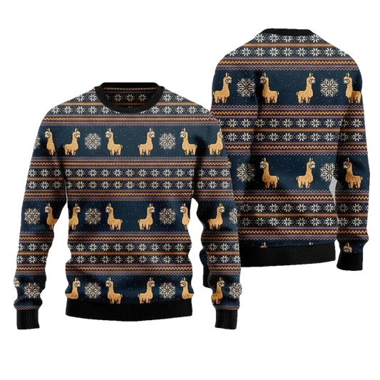 Amazing Llama Vacation For Couple Matching Friends 3d Ugly Christmas Sweater ? Usalast