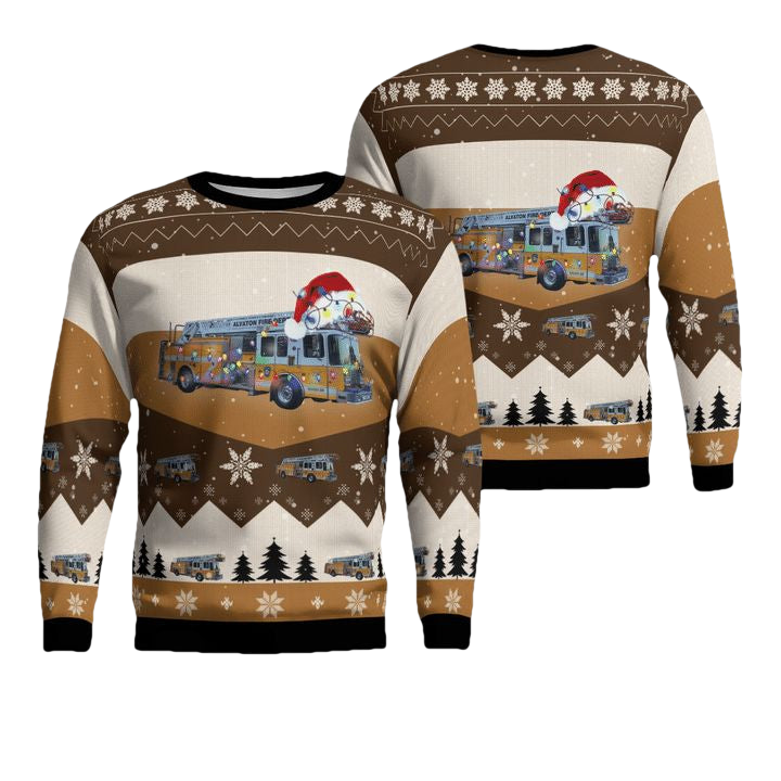 Alvaton Fire Department Christmas AOP Sweater ? Usalast