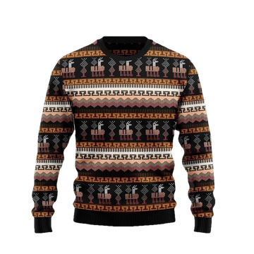 Alpaca Pattern Vacation Active Fibre 3d Ugly Christmas Sweater ? Usalast
