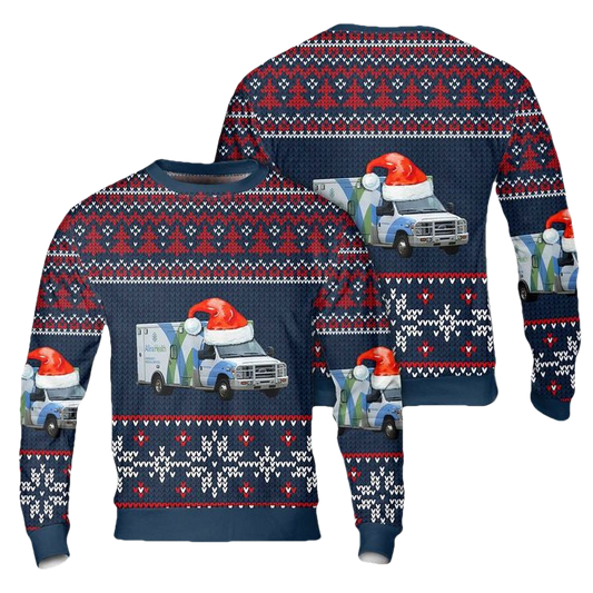 Allina Health Emergency Medical Services Saint Paul Minnesota Christmas AOP Sweater ? Usalast