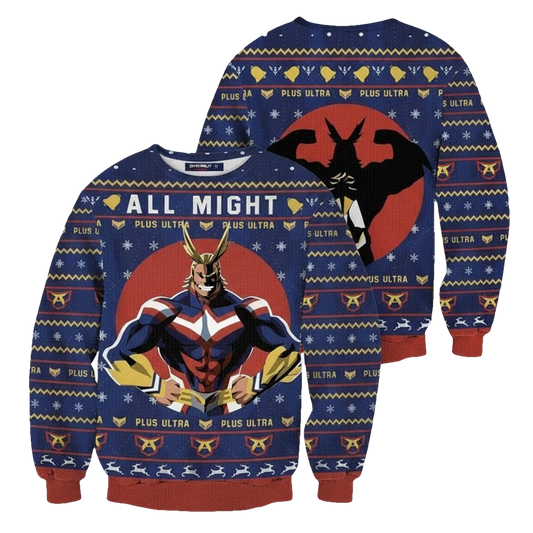 All Might Xmas 3d Ugly Christmas Sweater ? Usalast