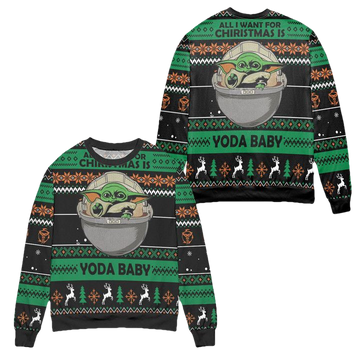 All I Want For Christmas Is Yoda Baby Ugly Christmas Sweater ? Usalast