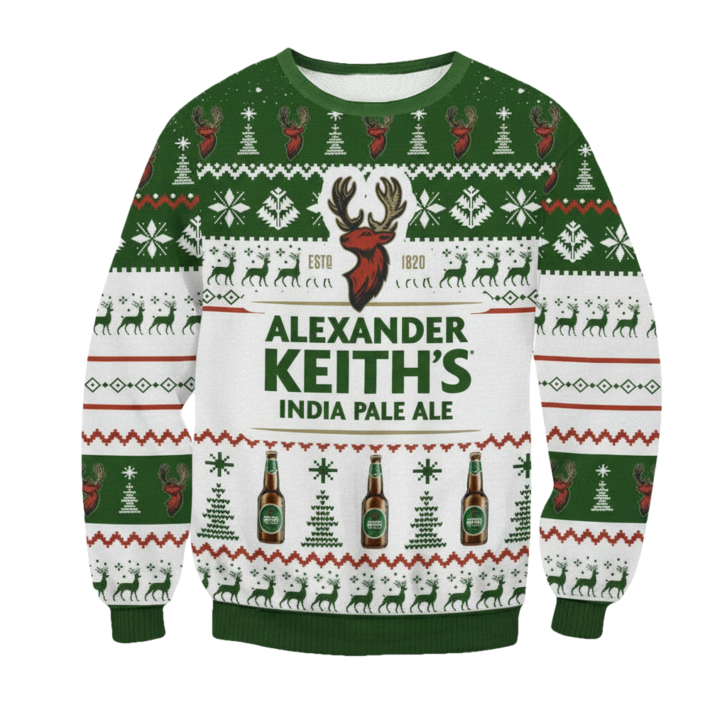 Alexander Keith?s India Pale Ale Ugly Christmas Sweater 2022 ? Usalast