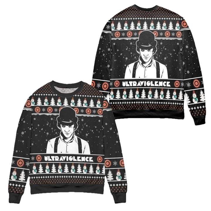 Alex A Clockwork Orange Snowman Pattern Ugly Christmas Sweater ? Usalast