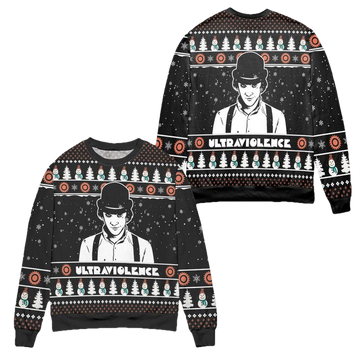 Alex A Clockwork Orange Snowman Pattern Ugly Christmas Sweater ? Usalast