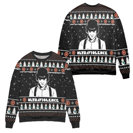 Alex A Clockwork Orange Snowman Pattern Ugly Christmas Sweater ? Usalast