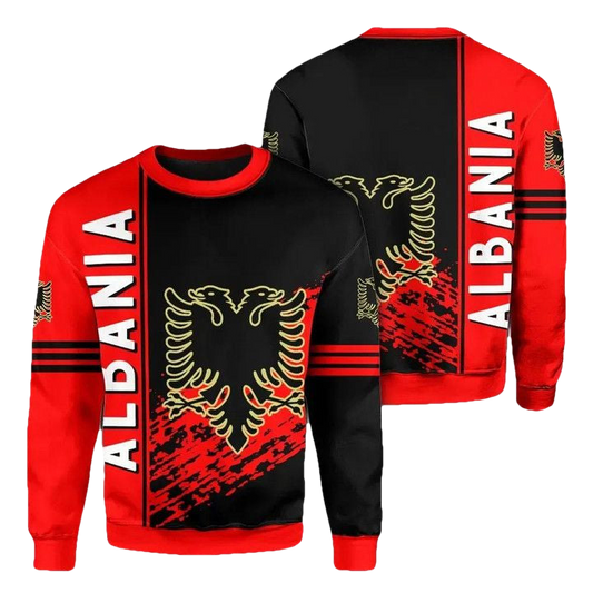 Albania Coat Of Arms Sweater Quarter Style J7 ? Usalast