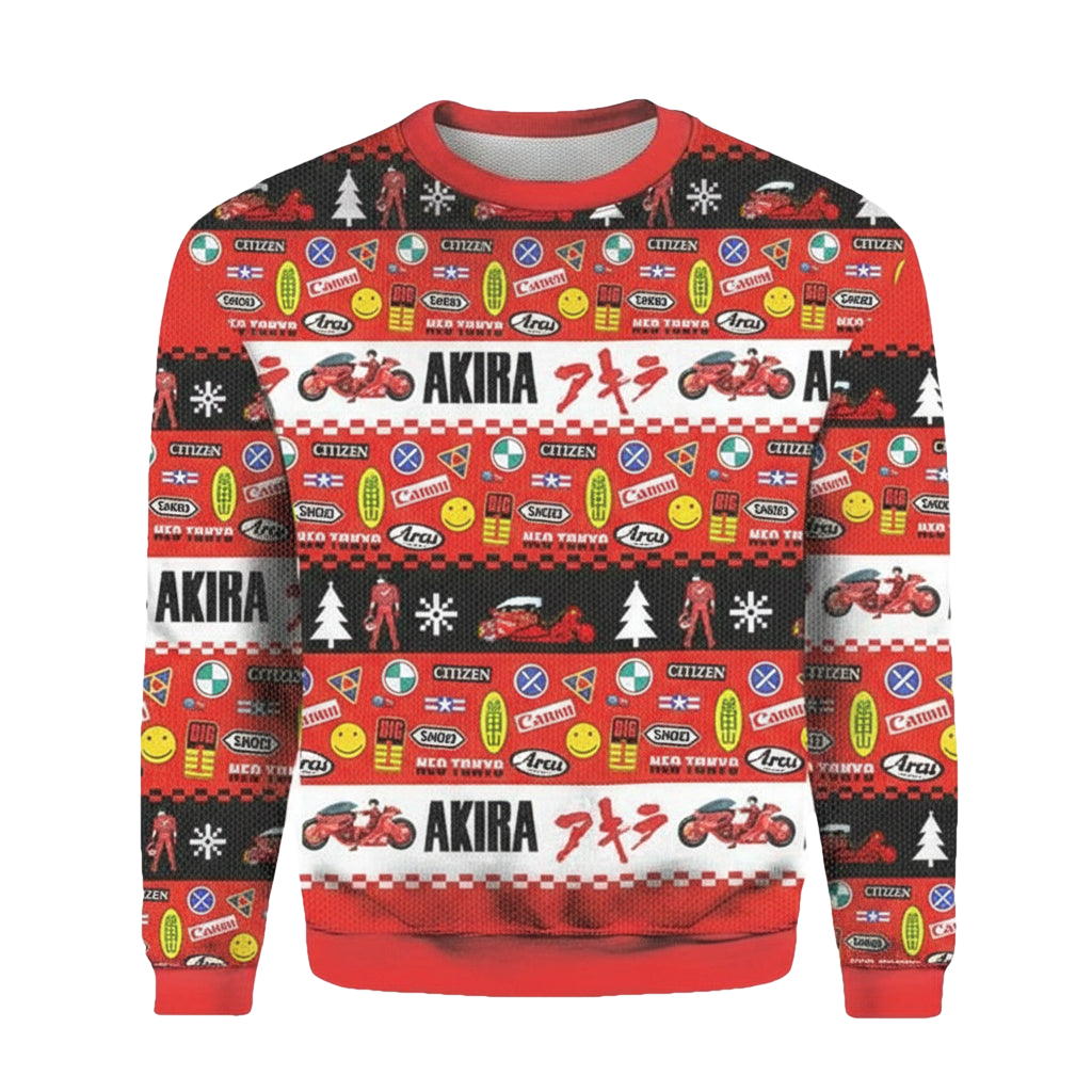 Akira Kaneda Bike Xmas Kid Akira 3d Ugly Christmas Sweater ? Usalast