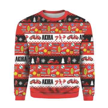 Akira Kaneda Bike Xmas Kid Akira 3d Ugly Christmas Sweater ? Usalast