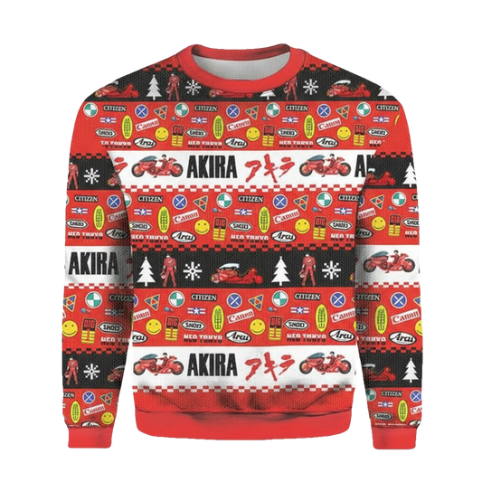 Akira Kaneda Bike Xmas Kid Akira 3d Ugly Christmas Sweater ? Usalast