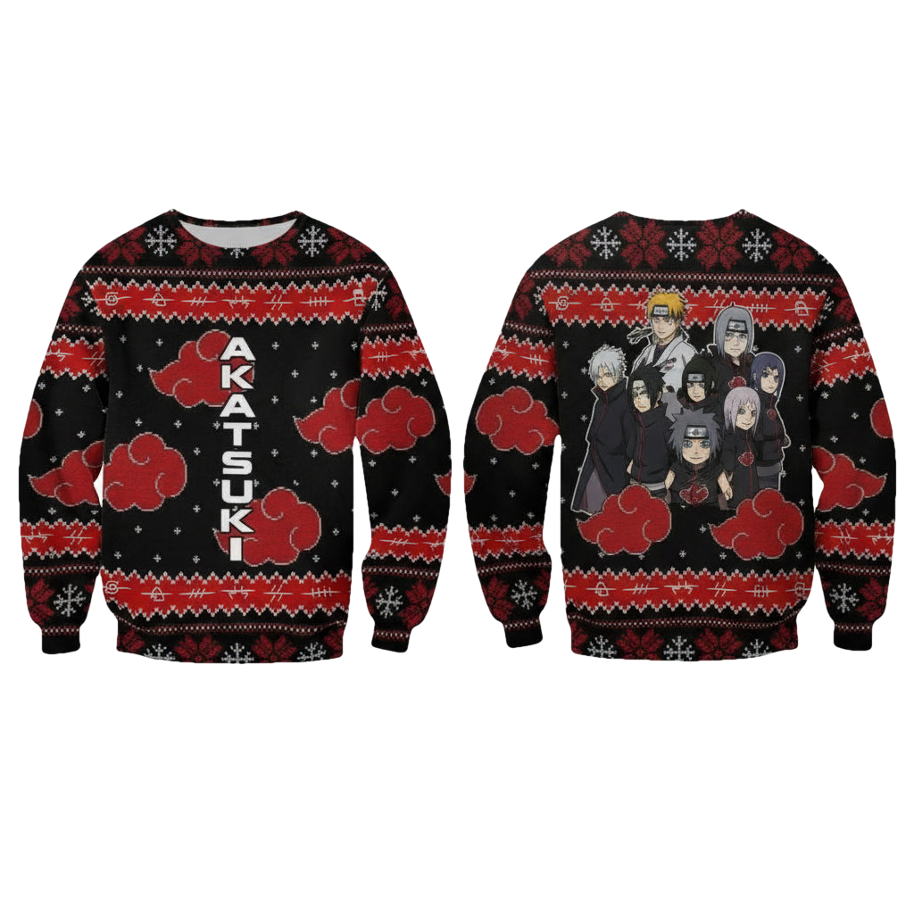 Akatsuki Naturo Akatsuki 3d Ugly Christmas Sweater ? Usalast