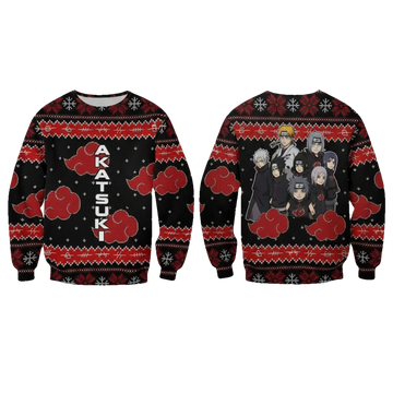 Akatsuki Naturo Akatsuki 3d Ugly Christmas Sweater ? Usalast