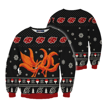 Akatsuki Kurama Naruto Anime Unisex Wool Sweater Christmas ? Usalast