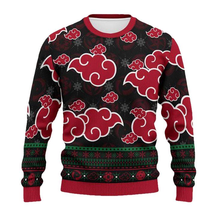 Akatsuki Cloud Naruto Anime Unisex Wool Sweater Christmas Gift ? Usalast