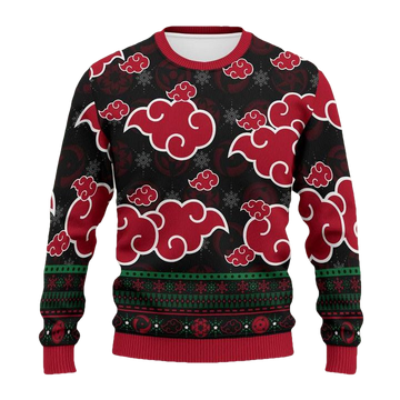 Akatsuki Cloud Naruto Anime Unisex Wool Sweater Christmas Gift ? Usalast