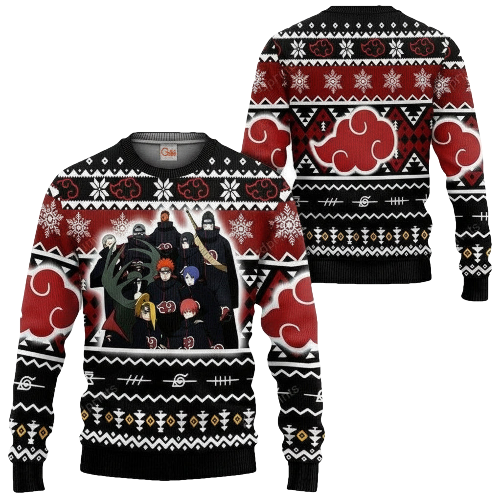 Akatsuki Clan Christmas Sweater Custom Naruto Xmas Gifts Idea ? Usalast