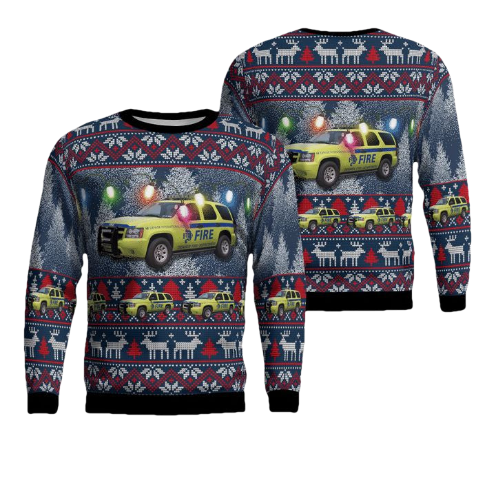 Aircraft Rescue and Firefighting Denver International Airport AOP Sweater ? Usalast
