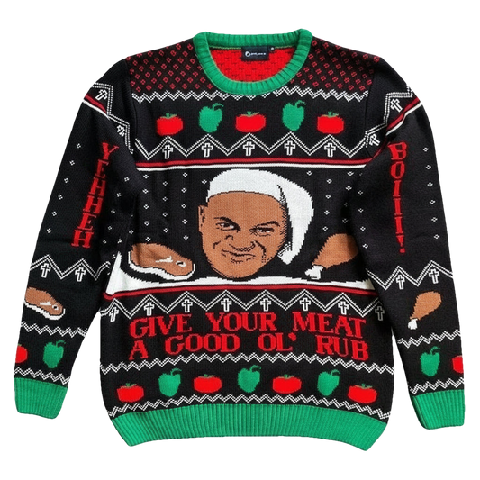 Ainsley Harriott Give Your Meat A Good Ol Rub 3d Ugly Christmas Sweater ? Usalast