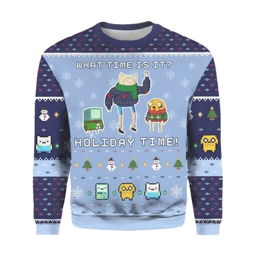 Adventure Time Time What Time Is It Time All Over Print Time 3d Ugly Christmas Sweater ? Usalast