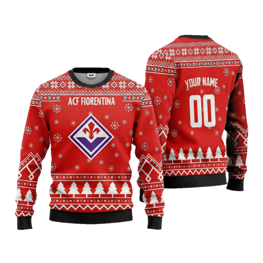 ACF Fiorentina Personalized Ugly Christmas Sweater Red Version ? Usalast
