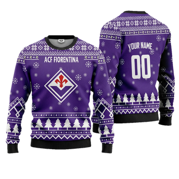 ACF Fiorentina Personalized Ugly Christmas Sweater Blue Version ? Usalast