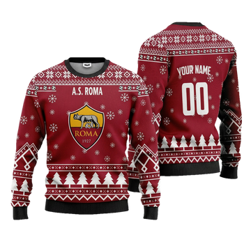 A.S Roma Personalized Ugly Christmas Sweater Red Version ? Usalast