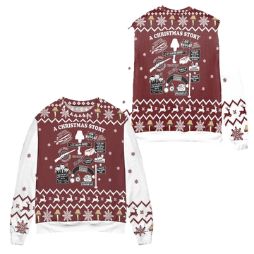 A Christmas Story Zeppelin Leg Lamp Pink Nightmare Ugly Christmas Sweater ? Usalast