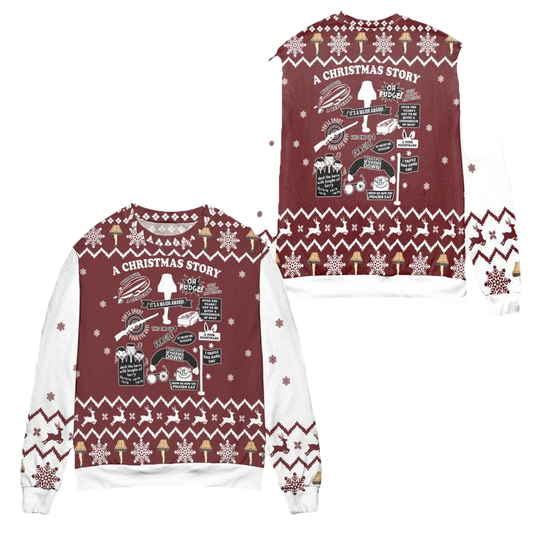 A Christmas Story Zeppelin Leg Lamp Pink Nightmare Ugly Christmas Sweater ? Usalast