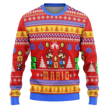 3D Super Mario Mario Coin Ugly Sweater ? Usalast