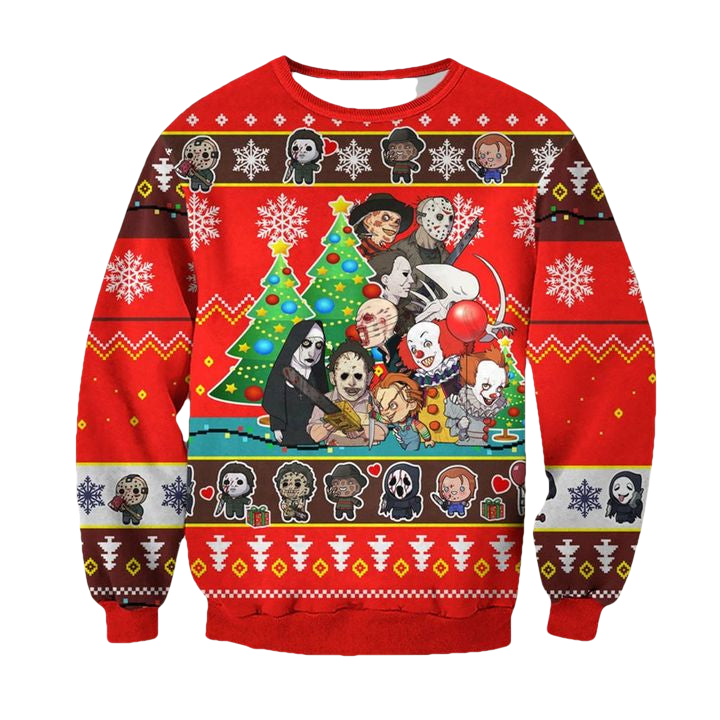 3D Horror Friends Ugly Christmas Sweater ? Usalast