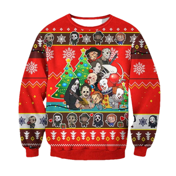 3D Horror Friends Ugly Christmas Sweater ? Usalast