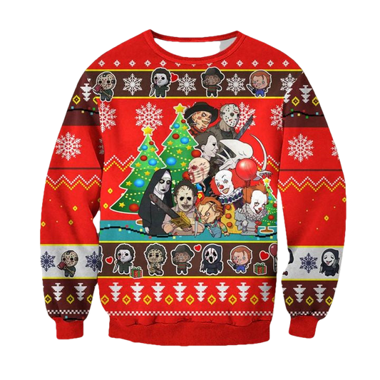 3D Horror Friends Ugly Christmas Sweater ? Usalast