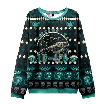Xenomorph Alien Welcome to LV-426 Ugly Christmas Sweater - Moonbestprint