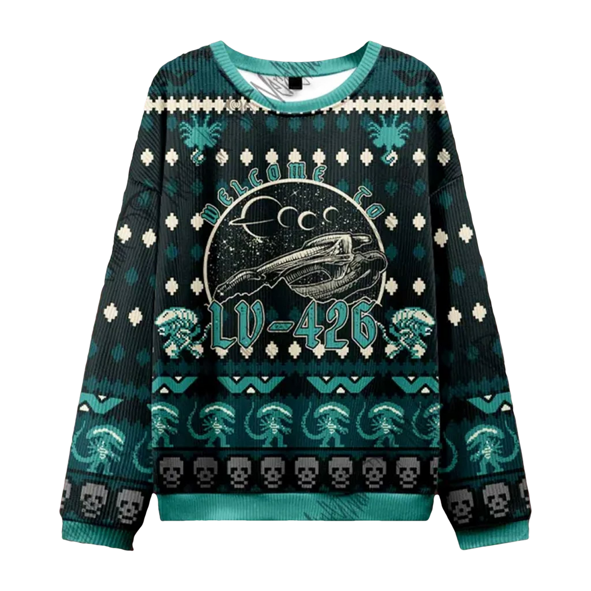 Xenomorph Alien Welcome to LV-426 Ugly Christmas Sweater - Moonbestprint