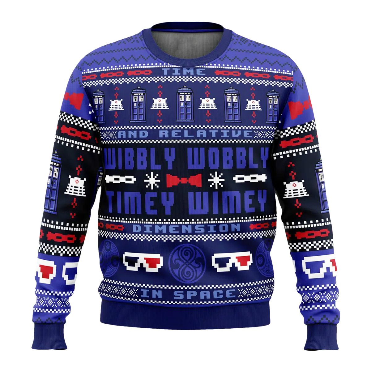 Wibbly Wobbly Timey Wimey Doctor Who Ugly Christmas Sweater - Moonbestprint